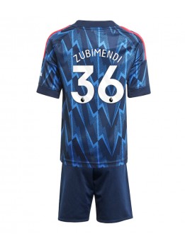 Billige Arsenal Martin Zubimendi #36 Bortedraktsett Barn 2025-26 Kortermet (+ Korte bukser)